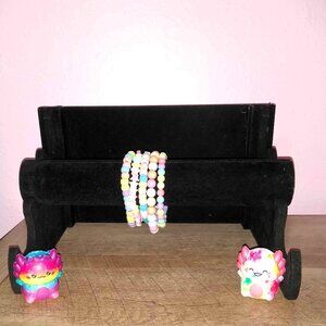 Pastel Rainbow Set of 5 Colorful Handmade Beaded Bracelets